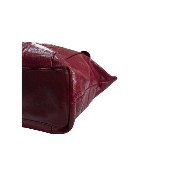 HOBO International Red Leather Dual Strap Zip Shoulder Tote Bag - Picture 9 of 12